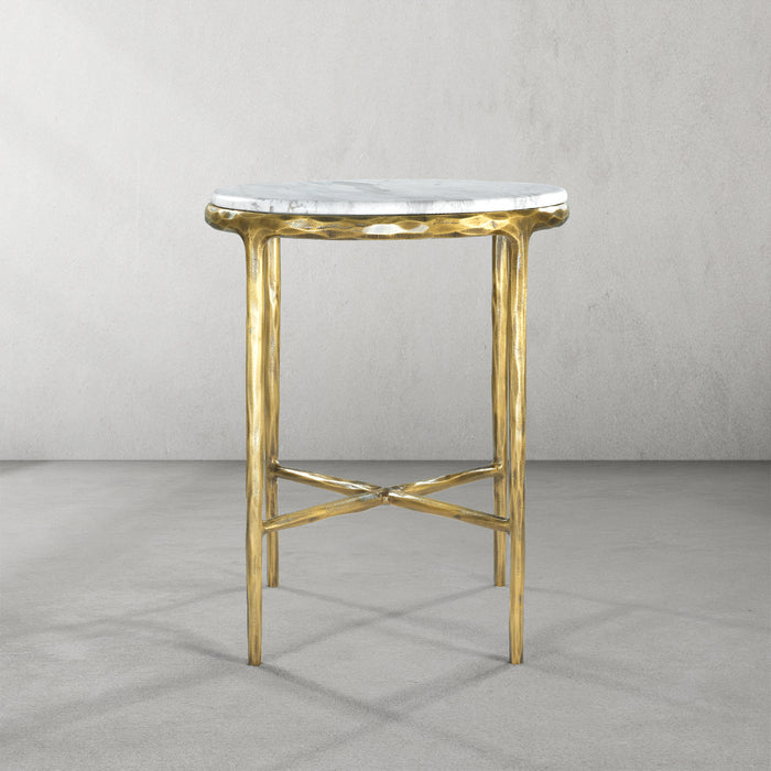 Thaddeus Marble Round Side Table 18"D