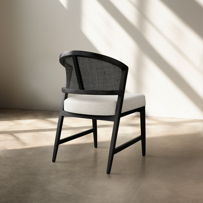 Aimee Dining Side Chair in Black Drifted