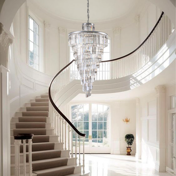 Falria Multi-Tiered/ Layered Crystal Rod Chandelier