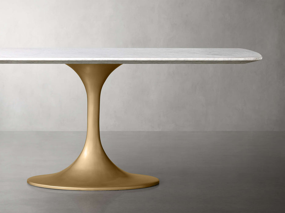 Saint Germain Stone Dining Table with Launette Base