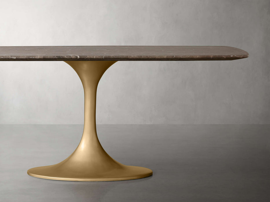 Saint Germain Stone Dining Table with Launette Base