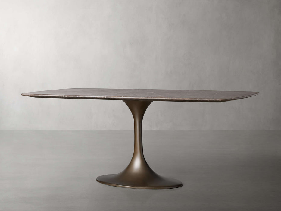 Saint Germain Stone Dining Table with Launette Base