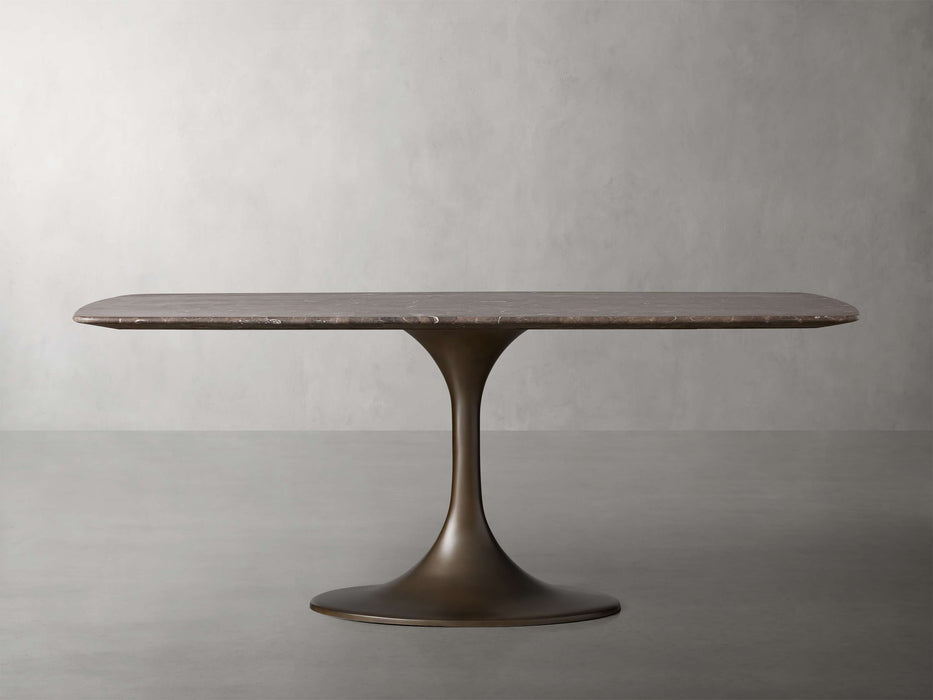 Saint Germain Stone Dining Table with Launette Base