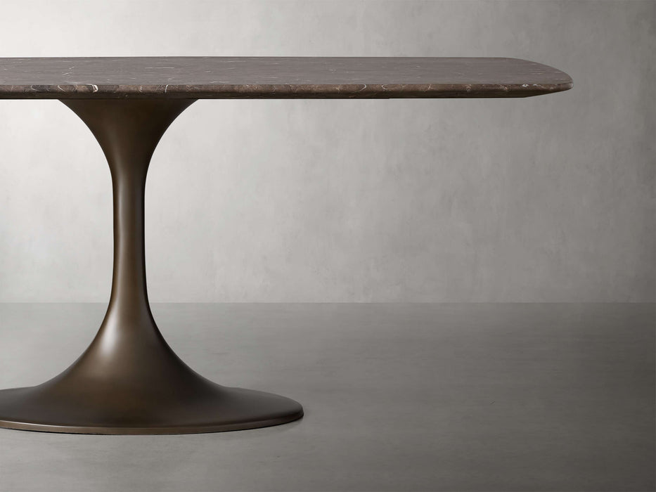 Saint Germain Stone Dining Table with Launette Base