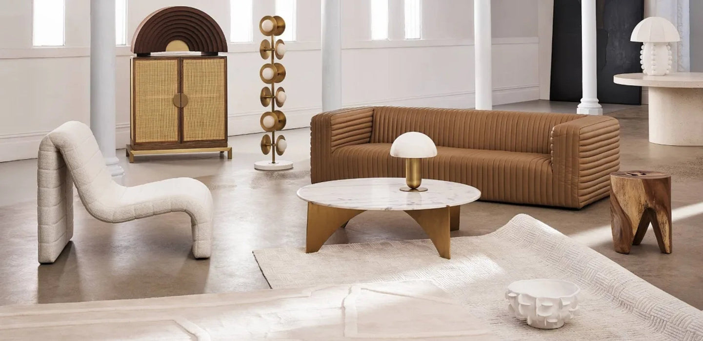 Baleno Marble and Brass Coffee Table