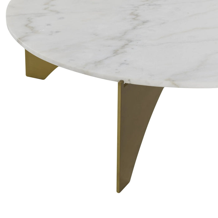 Baleno Marble and Brass Coffee Table