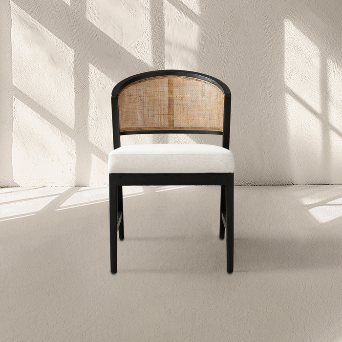 Aimee Dining Side Chair in Black Drifted