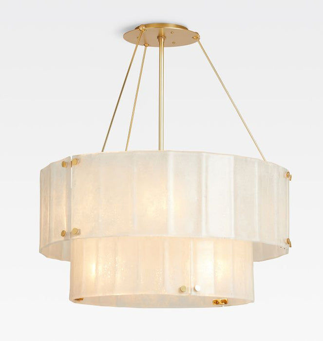 Willamette Glass Round Chandelier 2-Tier 32''