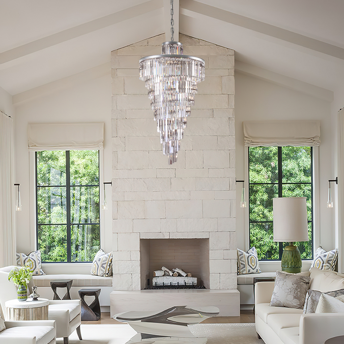 Falria Multi-Tiered/ Layered Crystal Rod Chandelier