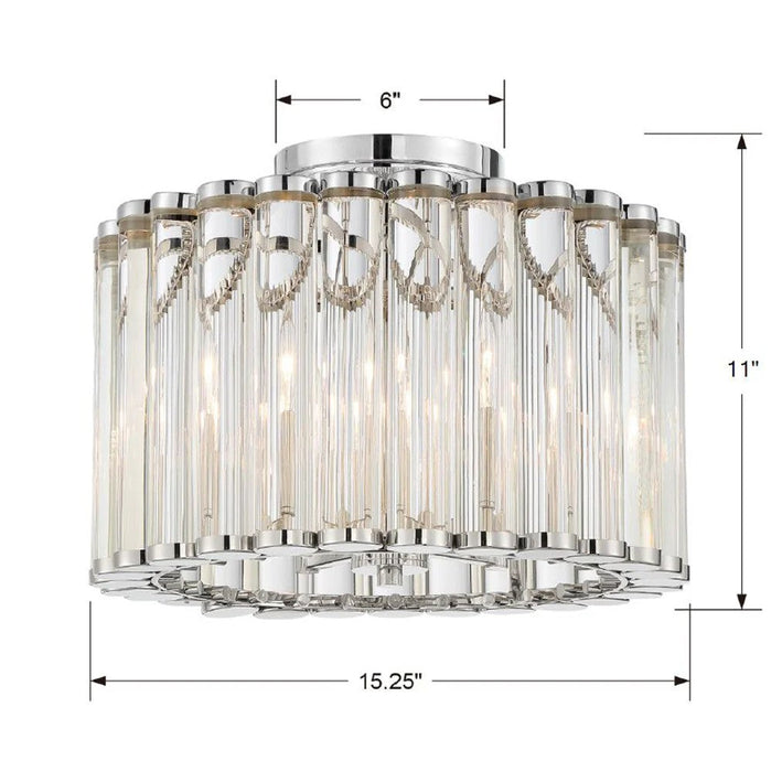 Elimote Flushmount Ceiling Light 15''D