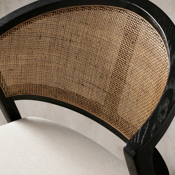 Aimee Dining Side Chair in Black Drifted