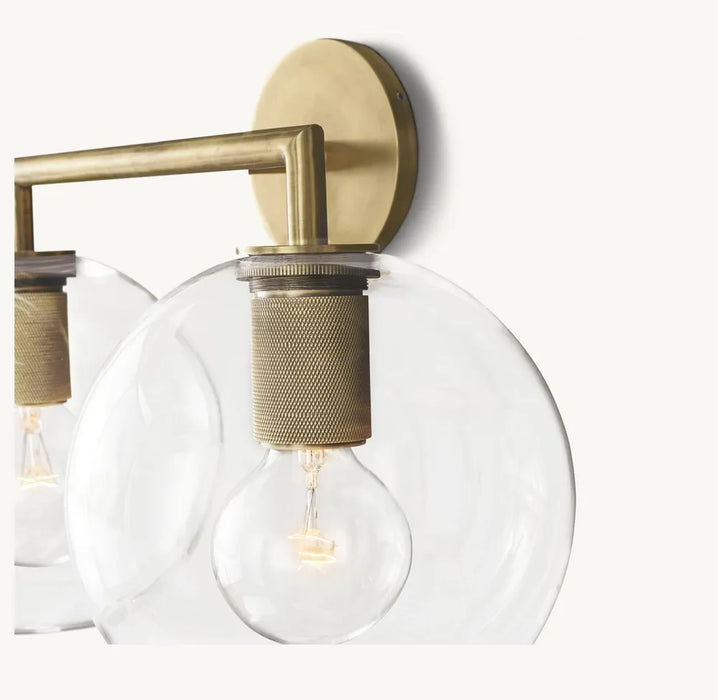 Utilitaire Globe Shade Double Wall Sconce