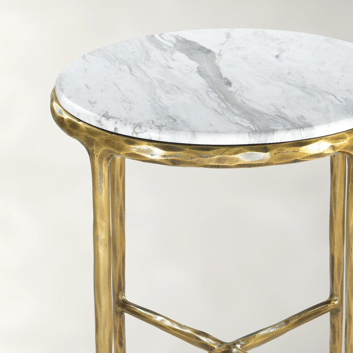 Thaddeus Marble Round Side Table 18"D