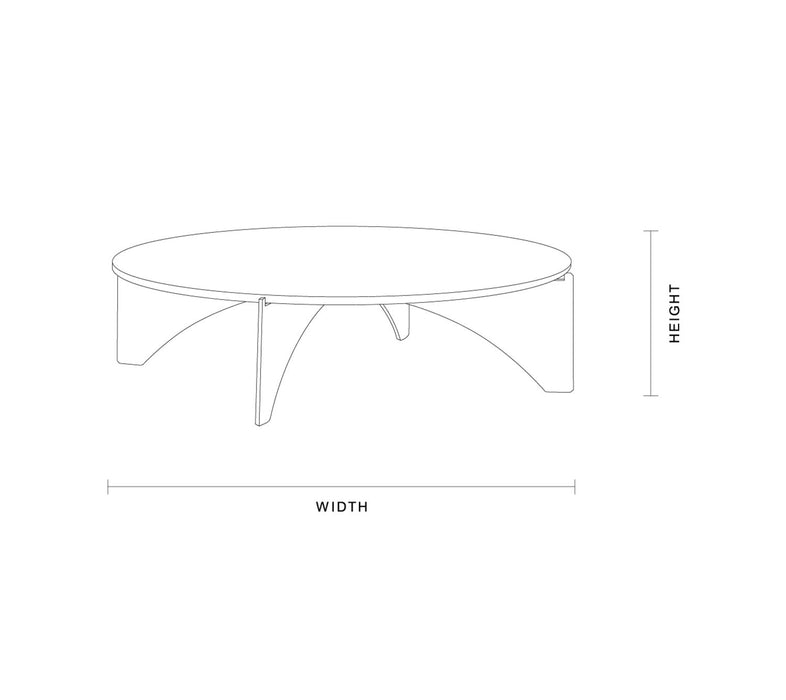 Baleno Marble and Brass Coffee Table