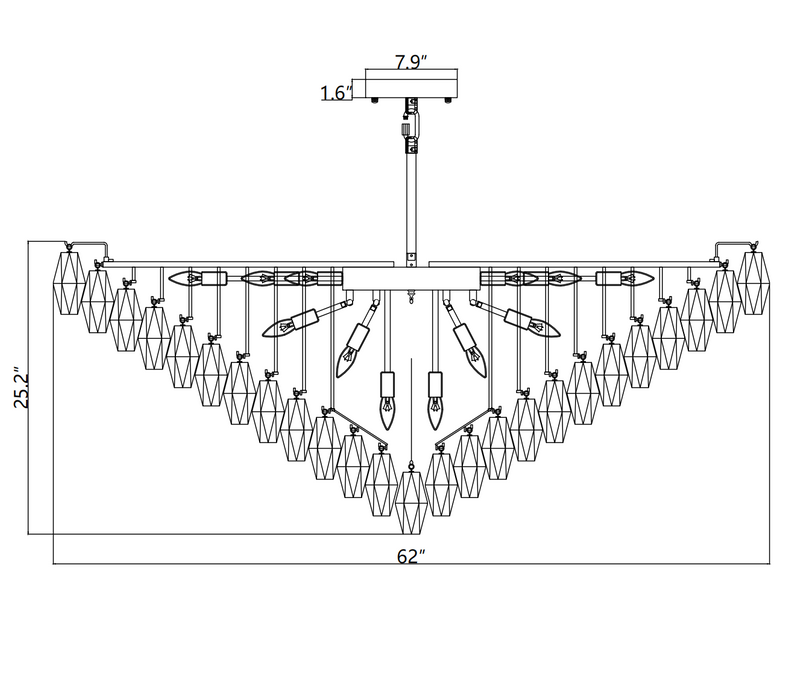 Galaxy Luxurious Chandelier Lighting Fixture for Grand Living Spaces