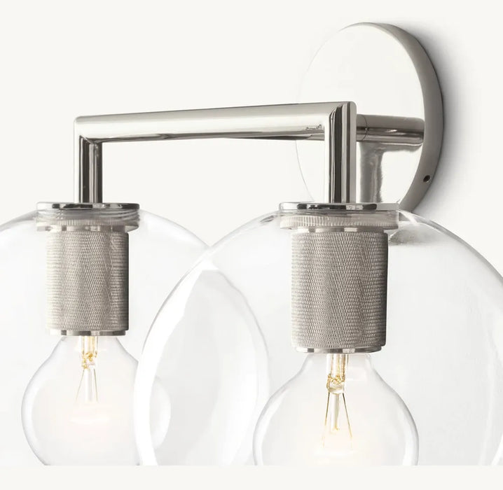 Utilitaire Globe Shade Double Wall Sconce