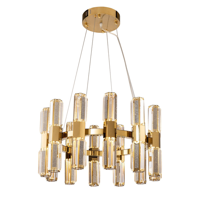 Olivia 1-Tier Round Crystal Led Chandelier