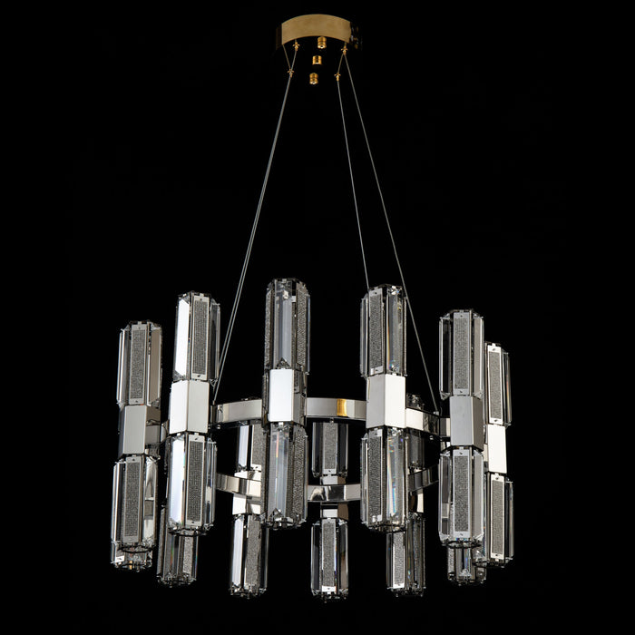 Olivia 1-Tier Round Crystal Led Chandelier