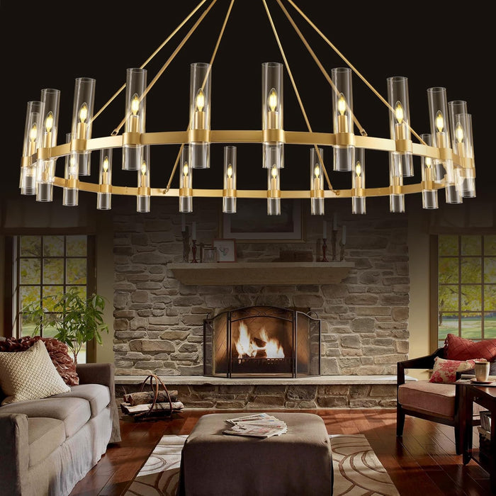 70 Inch Wagon Wheel Chandelier