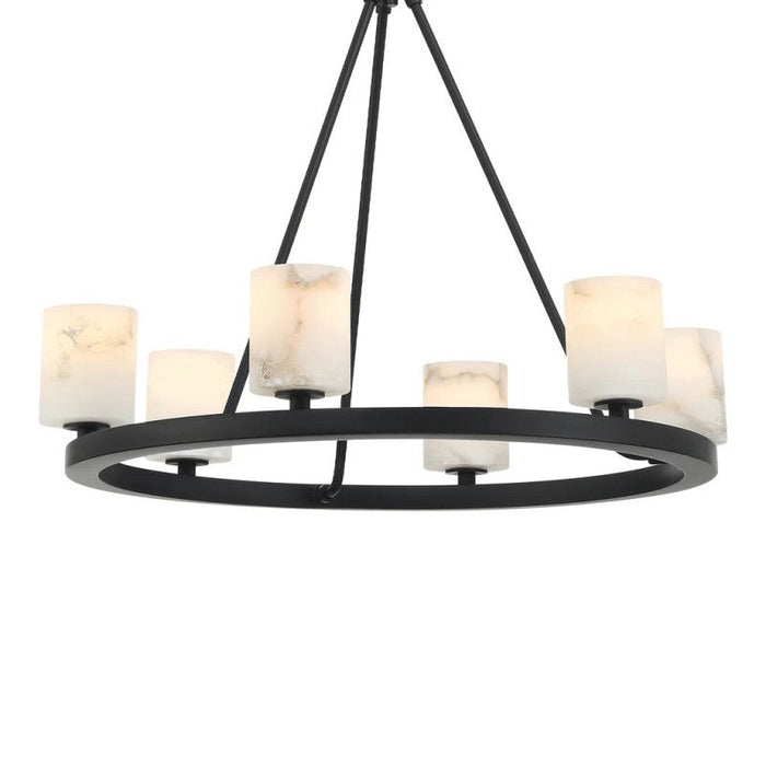 Aragon 6 Light Chandelier Alabaster