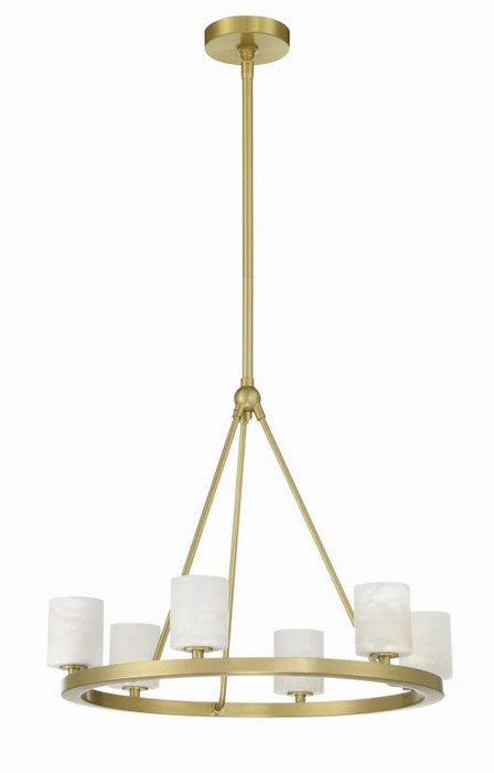 Aragon 6 Light Chandelier Alabaster