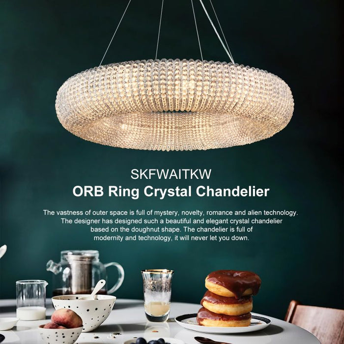 Pamper Series Crystal Round LED Chandelier