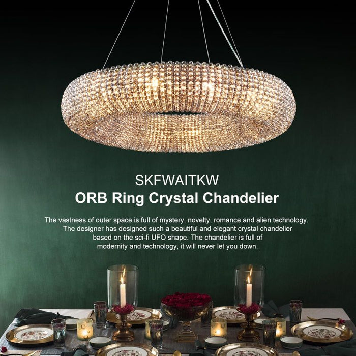 Pamper Series Crystal Round LED Chandelier