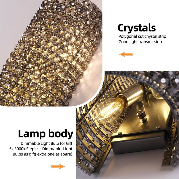 Pamper Series Crystal Wall Sconce