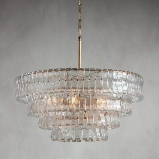 Amor 4-Tier Glass Round Chandelier 36" - thebelacan