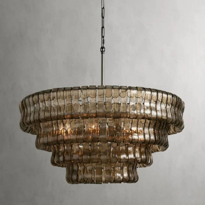 Amor 4-Tier Glass Round Chandelier 36" - thebelacan