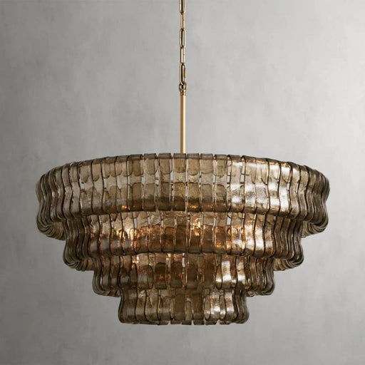 Amor 4-Tier Glass Round Chandelier 36" - thebelacan