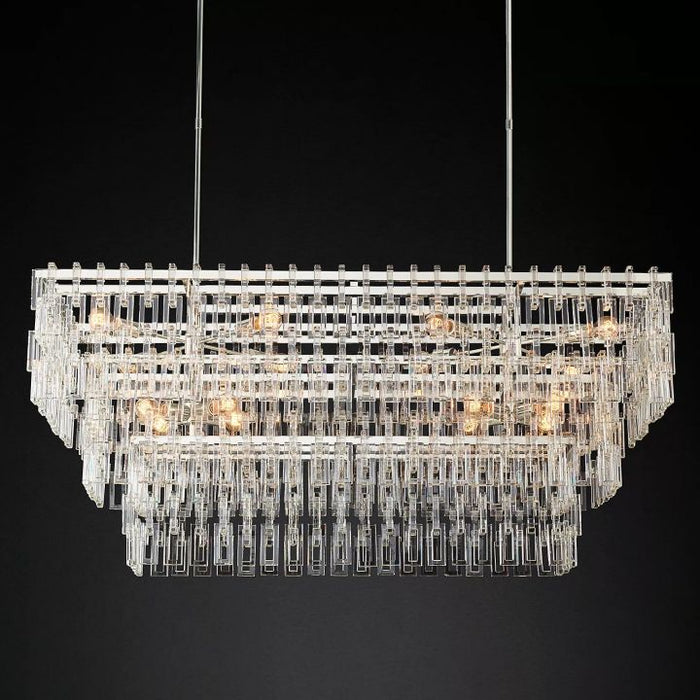 Arrebol 3-Tier Rectangular Chandelier 60"