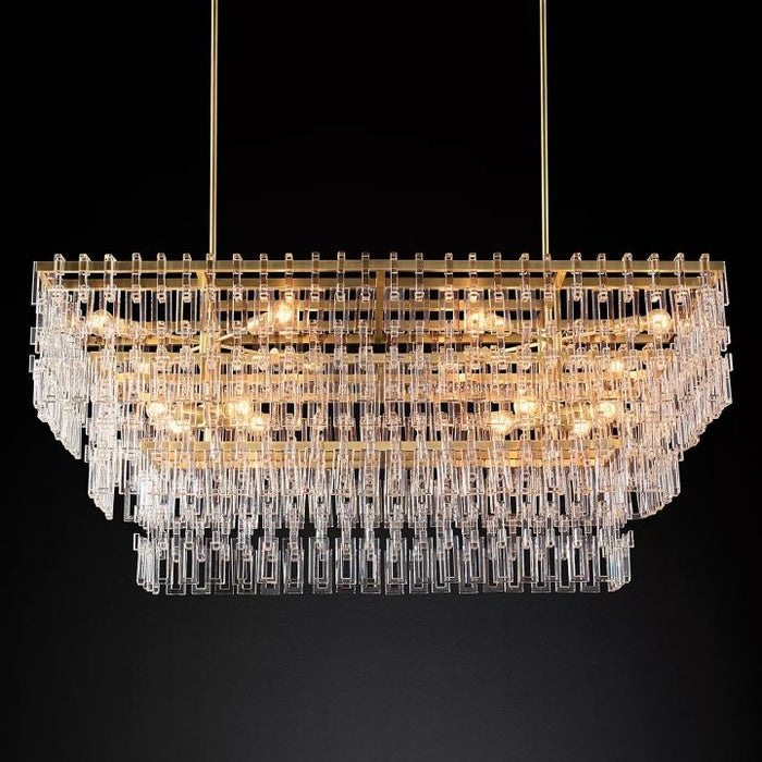 Arrebol 3-Tier Rectangular Chandelier 60"