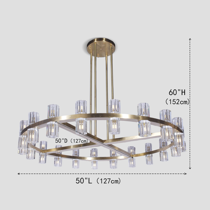 Aurora 1-Tier Round Chandelier 50”