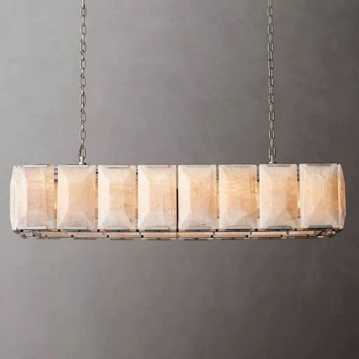 Aubrey Calcite Rectangular Chandelier 54"