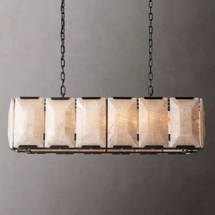 Aubrey Calcite Rectangular Chandelier 42"