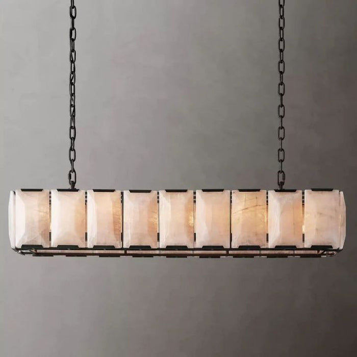 Aubrey Calcite Rectangular Chandelier 62"