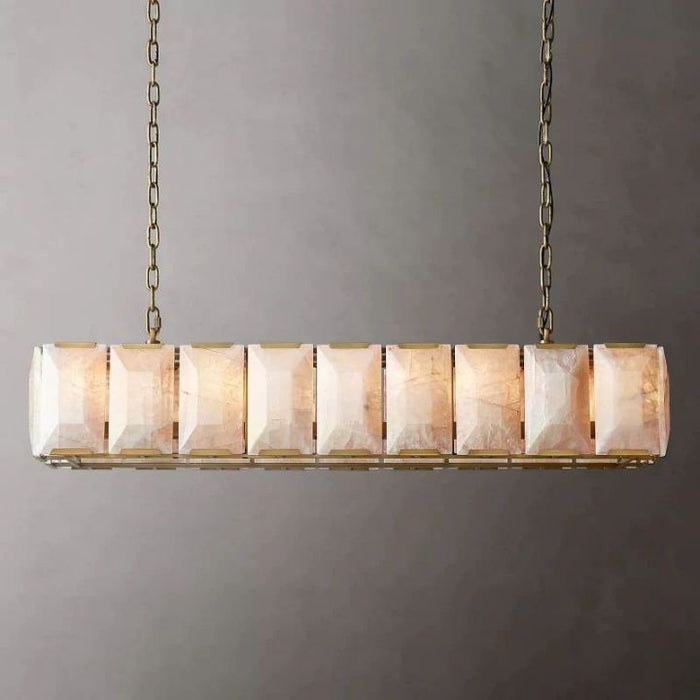 Aubrey Calcite Rectangular Chandelier 62"