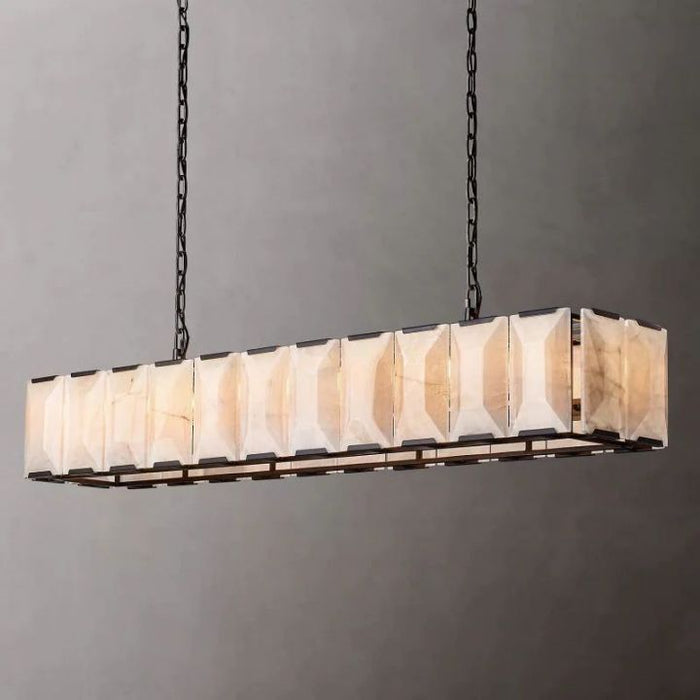 Aubrey Calcite Rectangular Chandelier 74"