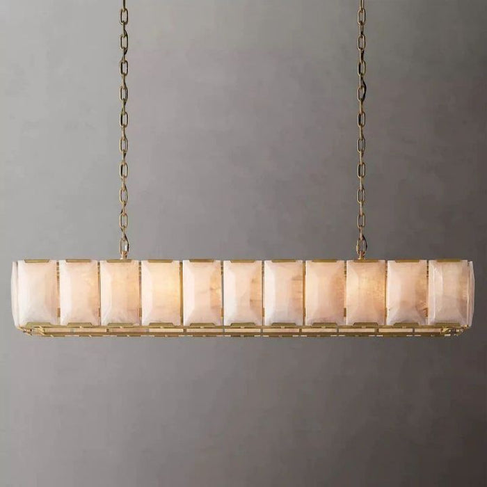 Aubrey Calcite Rectangular Chandelier 74"