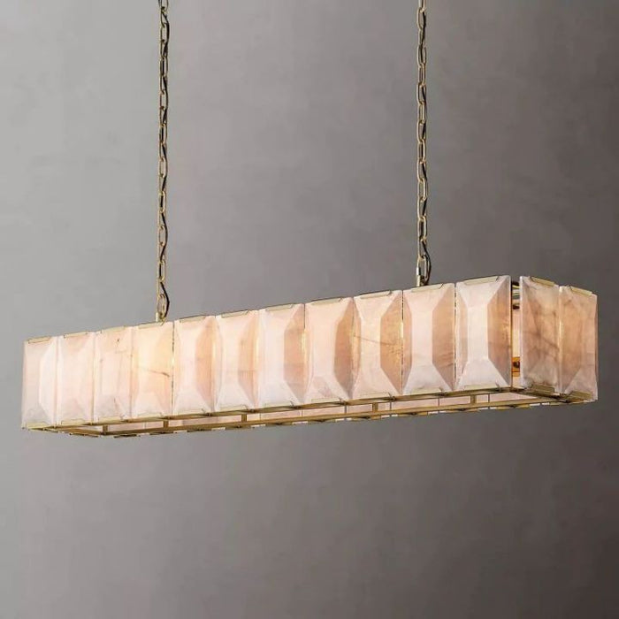 Aubrey Calcite Rectangular Chandelier 74"