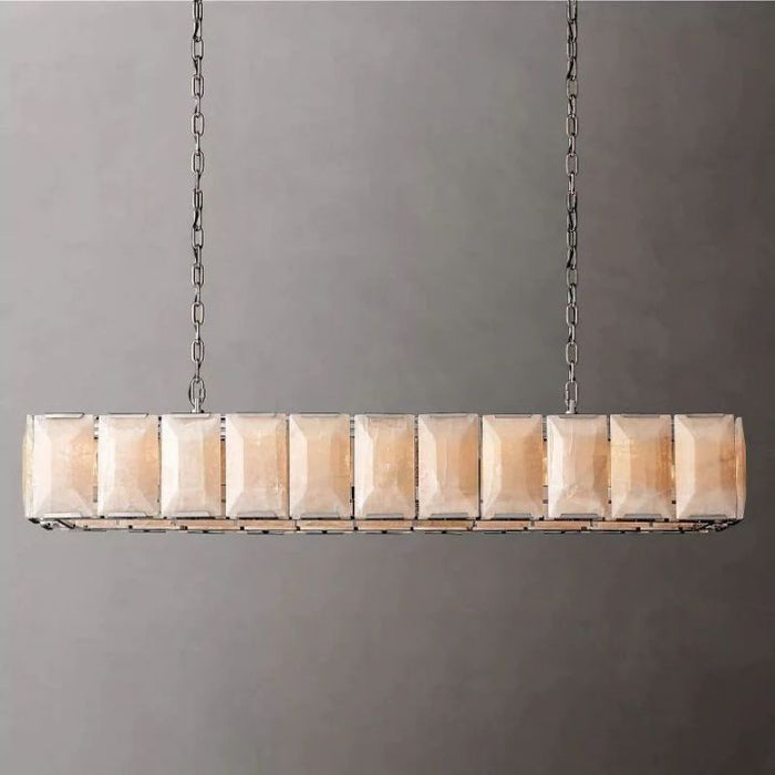 Aubrey Calcite Rectangular Chandelier 74"