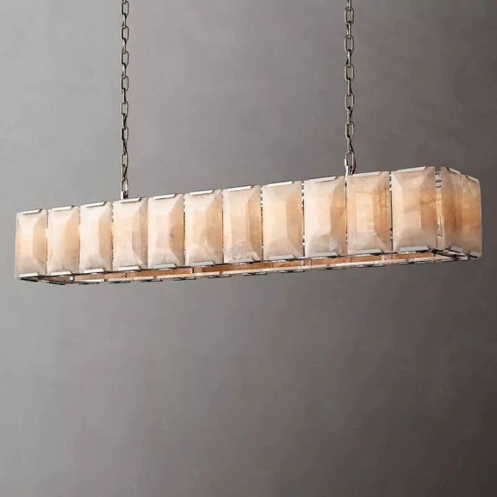 Aubrey Calcite Rectangular Chandelier 74"