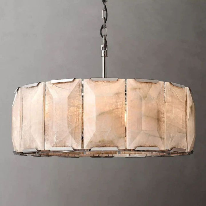 Aubrey Calcite Round Chandelier 31"