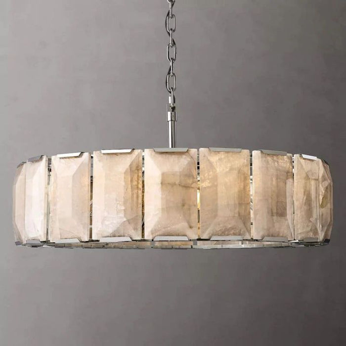 Aubrey Calcite Round Chandelier 43"