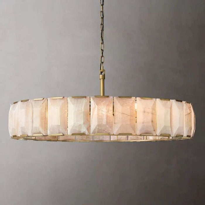 Aubrey Calcite Round Chandelier 60"