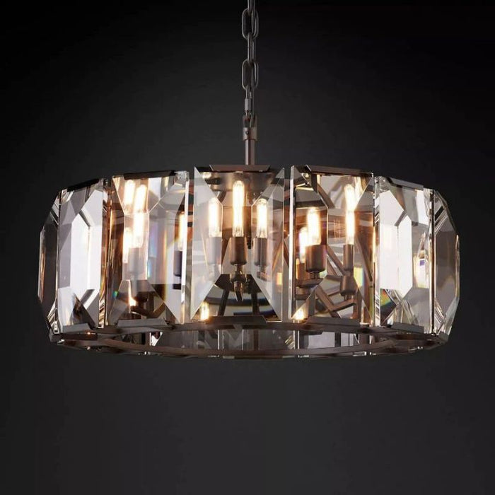 Aubrey Crystal Round Chandelier 31"