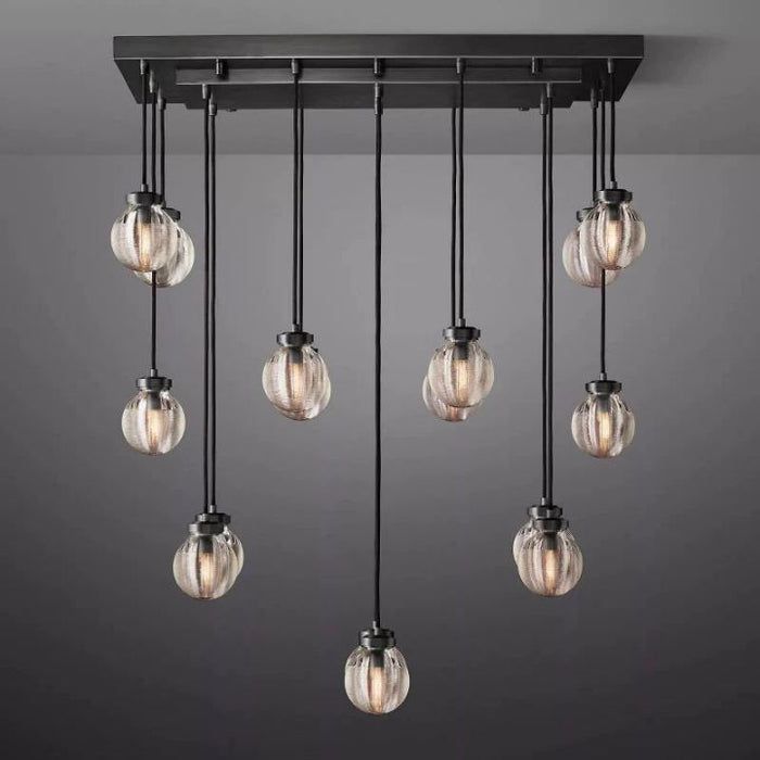 Augety Spherical Modern Rectangular Chandelier 36”