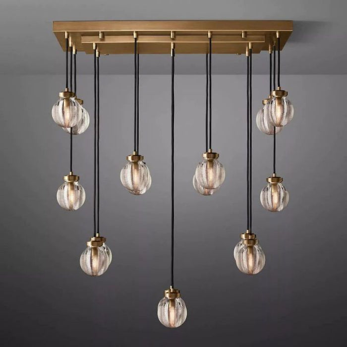 Augety Spherical Modern Rectangular Chandelier 36”