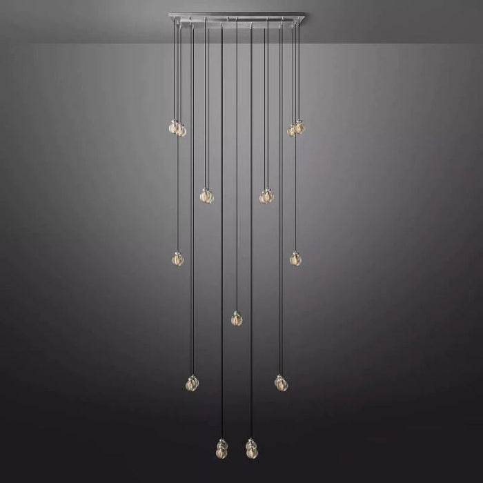 Augety Spherical Modern Rectangular Chandelier 54”